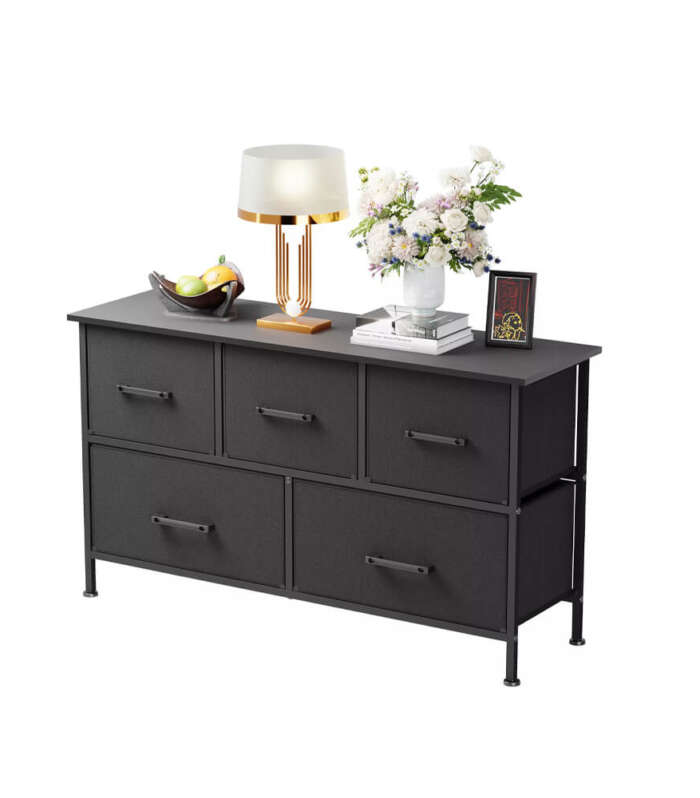 8 Drawers Fabric Dresser Charging Station